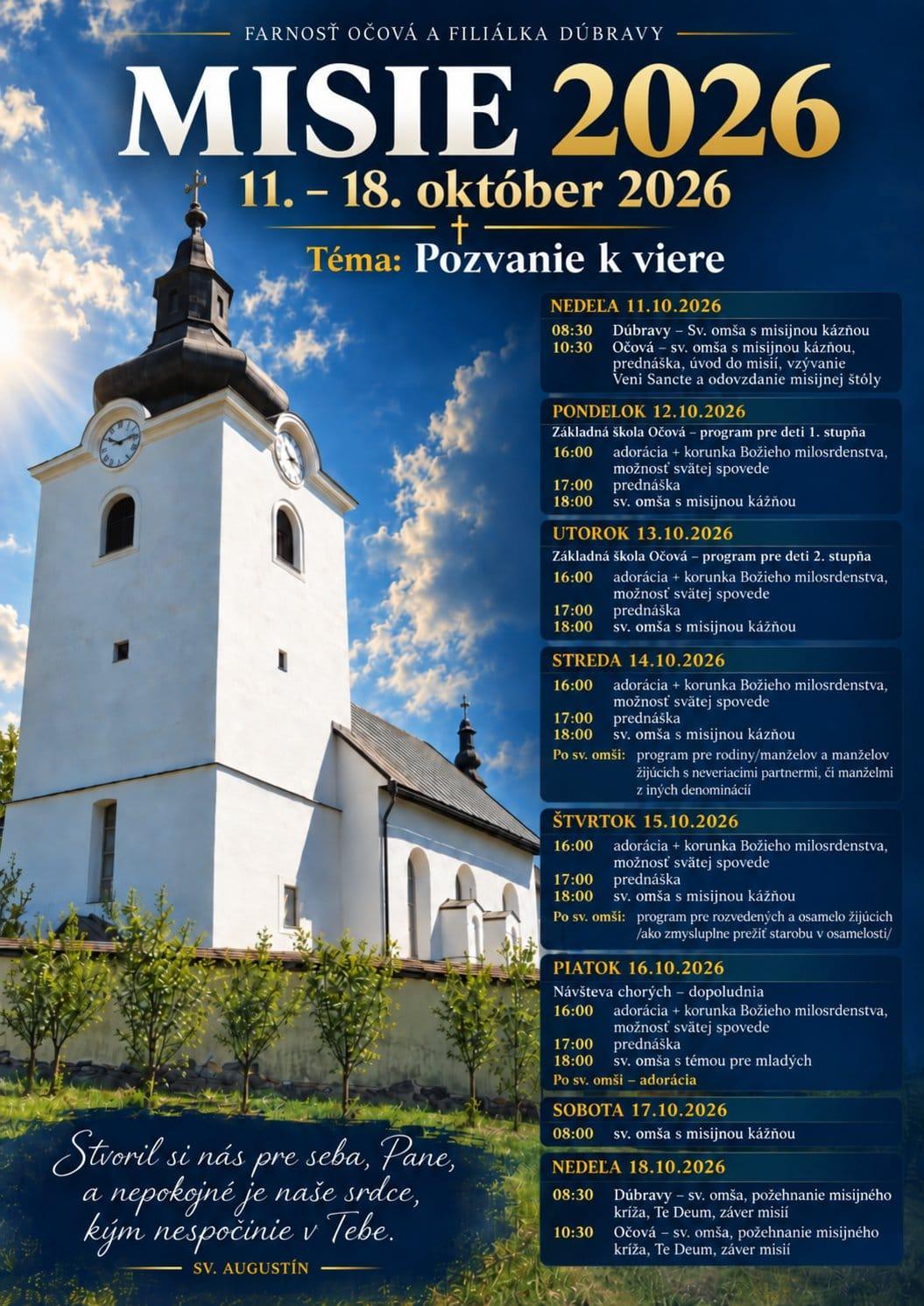 Farnosť Očová - Ľudové misie
